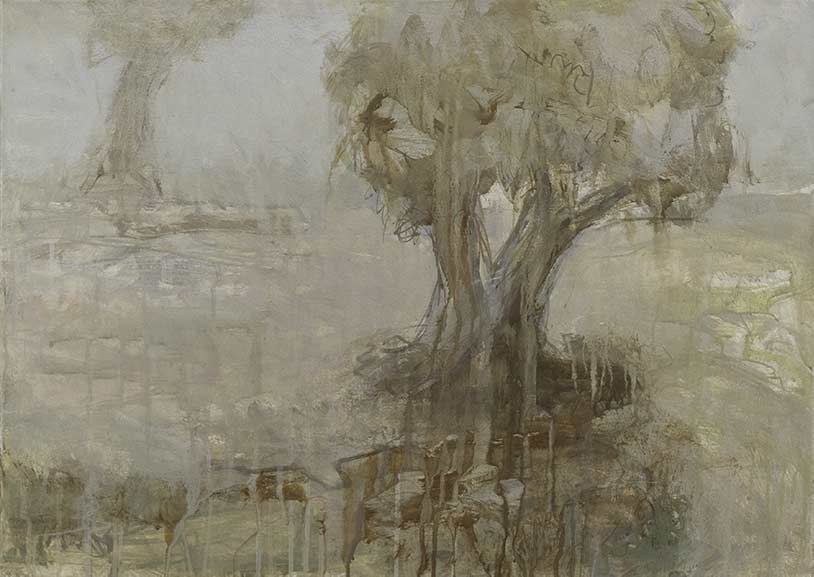 Nr. 2020-05, Olivenhain, 2020, Öl auf Leinwand, 50 x 70 cm